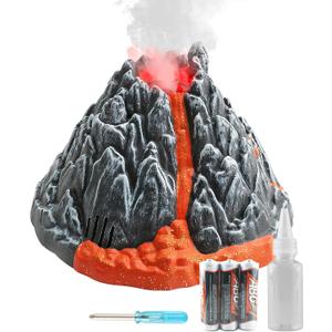DINOBROS Volcano Toy for Kids 3-5, Mist-spouting Volcano Model with Dinosaur Sounds, Simulated Volcano Gifts for Boys and Girls