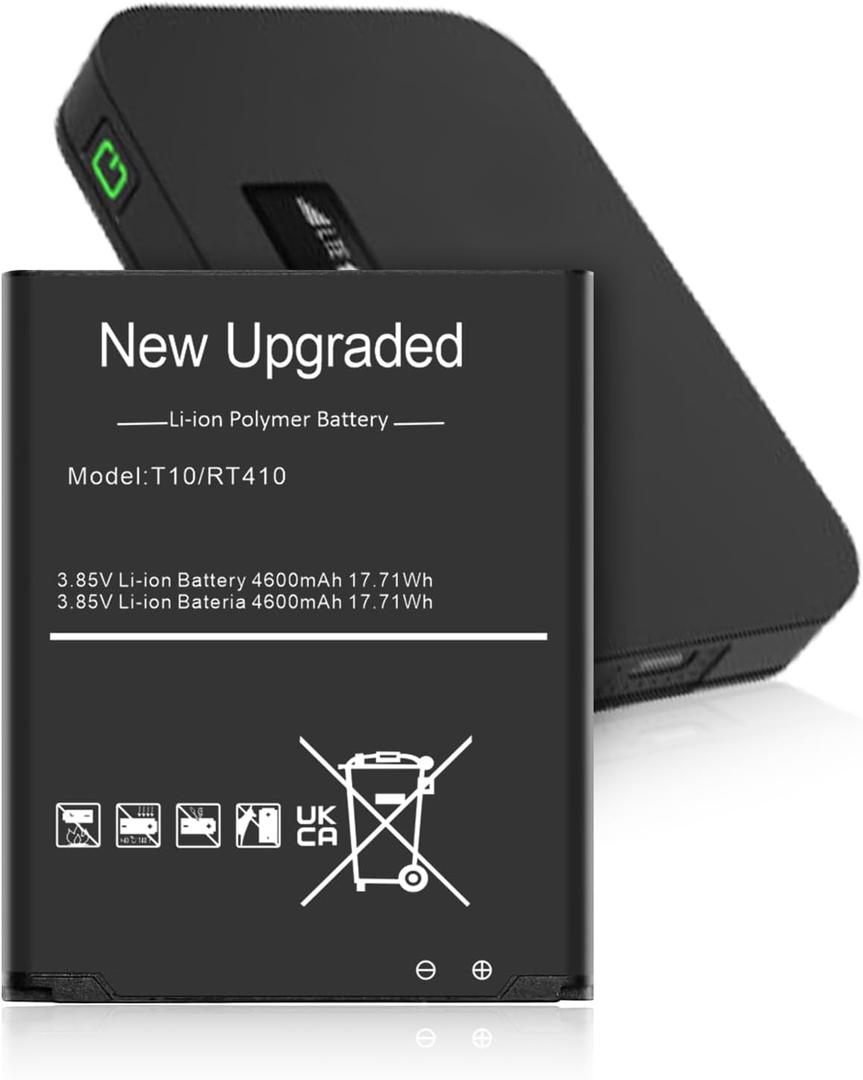 4600mAh Replacement T10 Battery for Franklin T10 Mobile Hotspot V635061P RT410/T10, 2025 Upgraded High Capacity Li-ion Battery