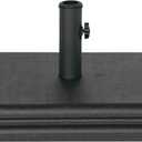 US Weight 40 Pound Umbrella Base - Weighted Umbrella base For Use With Patio Table  Heavy Duty Base- Made in the USA (Black)