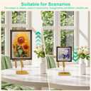 Adjustable Tabletop Easel Stand, Picture Easels for Display Up to 28" H, Metal Picture Frame Holder Stand for Art Photo, Tabletop Art Easel Stand, Gold