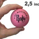 Premium Rubber Ball 24 Balls Pack Pinky Bouncy Ball Colorful Display Box and Balls Combo Party Supplies Real Solid Rubber High Bounce Pink Ball Wall Ball for Kids