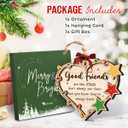 2 x Friends Christmas Ornaments 2025 - Friendship Ornament, Friendship Gifts for Women, Men - Wooden Good Friends are Like Stars Ornament for Bestie, Soulmate, Sister, Coworkers, Neighbors