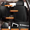 AOMSAZTO Custom Fit Chevy Colorado Seat Covers 2015-2026 Full Set, Weekend Adventure Ready, Premium Truck Interior Style, Faux Leather with All Weather Protection & Airbag Compatible (5 Seats, Black)