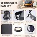 6 Pack Removable Springform Cake Pan, Round Nonstick Cheesecake Pan, Cake Pans Molds with Leakproof Bottom Removable for Baking Cheesecakes, Pie, Pizza and Quiches 7",8",9",9.5",10" ,11"