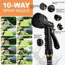 Expandable Garden Hose 50ft with Multifunctional Spray Nozzle, Lightweight Portable Water Hose, Non-Kink Garden Hose Easy to Store Garden Tools for Watering Lawn Yard Car -Includes Carry Bag
