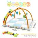 Baby Play Gym & Activity Mat, Baby Tummy time mat w 6 Detachable Toys, Promote Motor Skills & Sensory Development Mat, Newborn Infant Baby Essentials Gift.
