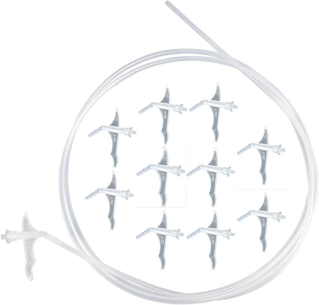 Spray Foam Nozzles, 6.56 Foot Length,1-Pack Replacement Tubes for Expansion Foam and 15 Tips,Caulking Suitable for DIY Spray Painting((Gun style)