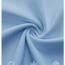 ZESICA Women's Long Sleeve Midi Dresses 2026 Fall Square Neck Swing A Line Wedding Guest Evening Prom Dress (Blue, L)