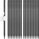 36-Inch Black Basalt Fiber Rebar Rods –  Rebar Stakes Ground Anchors Metal Spikes Heavy Duty 20-Pack 1/2" Diameter Steel Straight Rebar Stakes, 2 Foot Long Ground Stakes for Concrete Form, Landscape, Camping Tent & Trapping