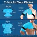 Comfytemp Shoulder Ice Pack Rotator Cuff Cold Therapy, Gel Ice Packs for Injuries Reusable, Shoulder Brace for Pain Relief, Men Women Recovery Item (Small & Medium)