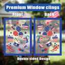 2 x Veterans Day Stickers for Windows 6 Sheets Removable USA Eagle Home Kitchen Decor