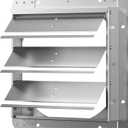 12 Inch Galvanized Shutter Exhaust Louver Vent, Automatic Gravity Shutter Louver Vent for Home Attics, Workshops, Barn, Greenhouse (Motor&Blades are not Included)