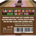Crazy Cups Decaf Variety Pack, Hot Or Iced Coffee Pods Variety With Decaf Flavored Coffee Pods For Keurig K Cups Machines, 72 Count (EXP 02/10/27)