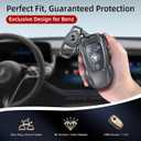 saxsion for Benz CLS CLA CLK AMG CLK GLC GLE GLS SLK ML SL SLK A B C E R S G Smart Remote Key Case Shell (Classic Blackfor Benz-B)