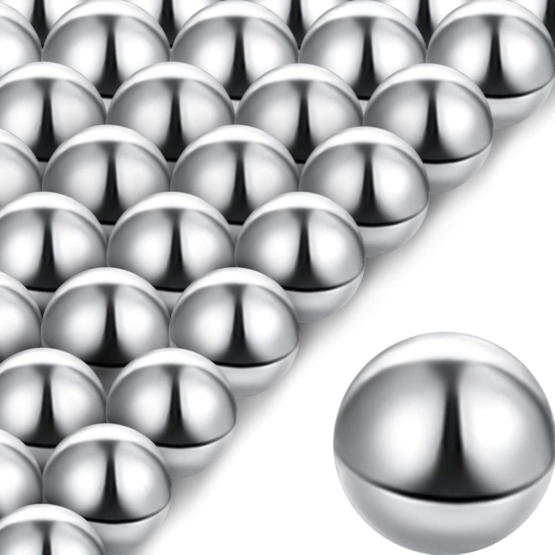 Ripeng 30 Pieces Labyrinth Replacement Steel Balls 0.5 Inch Replacement Rust-Proof Metal Balls for Marble Runs Ripeng 30 Pieces Labyrinth Replacement Steel Balls 0.5 Inch Replacement Rust-Proof Metal Balls for Marble Runs