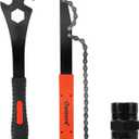 Oumers Bike Cassette Removal Tool, Bicycle Chain WhipPedal Wrench2 in1 Freewheel Removal Tool, Bicycle Pedal Removal Tool, Freewheel Remover, Wrench Sprocket Remover for Bike Repair