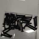 M6-1 x 40 mm 35pcs Flat Head Hex Socket Cap Screws Metric M6 Bolts, 304 Stainless Steel 18-8, Black Zinc Plated, Full Thread, with Hex Spanner