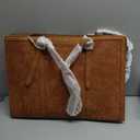 LOVEVOOK Laptop Bag for Women Vintage Leather Work Tote 15.6 inch Large Capacity Computer bag with Clutch Purse for Office, Travel, Casual (Retro Embossed Brown)