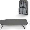 Small Ironing Board Foldable, BlissBoard Tabletop Iron Board with Cover and Pad, Metal Frame Mini Ironing Table Countertop for Space Saving, 31"x12", Black