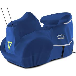 Trike Cover,Motorcycle Cover Heavy Duty 600D Waterproof for Trike Models, Tri Glide, and CVO Version, Goldwing, Chidftain, Challenger, Elite Storage, Blue