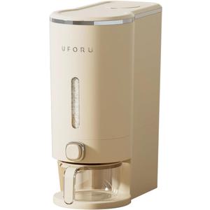 Rice Dispenser, Rice Storage Container with Measuring Cup for Kitchen Pantry Household, Cereal Dry Food Storage Containers Airtight, Sealed Moisture Proof 22 Lbs (Cream White 22Lbs)