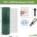 Tongmo Hardware Cloth, Chicken Wire Fencing, 19 Gauge Galvanized Wire & 1"x1" Mesh Size Welded Wire Roll Garden Fence, Poultry Netting for Rabbit/Duck/Chicken Coop (16" x 100')