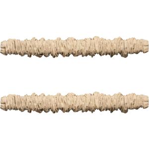 Fabric Cord Cover & Chandelier Chain Cover 2 Pack 6Feet Length for Chandelier Lighting Wires Natural Burlap Easy to Install (Brown)