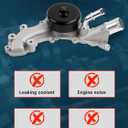 AW6169 Water Pump Kit with Gasket Fit for 2011-2019 Chr~ysler 300 Town & Country VW Routan Avenger Challenger Charger Durango Grand Caravan Journey Grand Cherokee ProMaster 1500 3.6L V6
