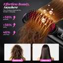 Go Brush Pro 2026, Cordless Hair Straightener Brush, Mini Hair Straightener with 4 Temperature Settings, Portable Hair Straightener Brush with MCH Heating and Ionic & Ceramic Care for Women (Black)