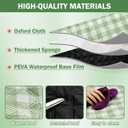 Extral Large Outdoor Waterproof Picnic Blanket With Shoulder Strap, 80"X80" 3-Layer Windproof Foldable Picnic Mat with Corner Nails, Machine Washable, Camping, Lawn Park Grass, Travel, Beach, Green