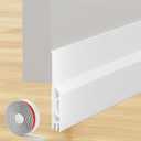 Under Door Draft Stopper, Self-Adhesive Door Sweep for Bottom of Door, Weather Stripping Door Seal Soundproofing Insulation Strip, Doors Bottom Gap Blocker for Exterior/Interior (78Inch, White)