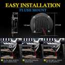 BUNKER INDUST Flush Mount LED Light Pods 5 Inch LED Work Light Bar Pair 48W Driving Bumper Lights Flood Spot Combo Off Road Fog Lights Waterproof for Tractor Truck ATV UTV Golf Cart