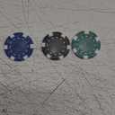 SEETOOOGAMES 100 Pieces 11.5g Clay Composite Dice Striped Casino Poker Chips- 4 Colors (red, Green, Black and Blue)