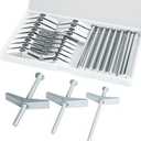 30Pcs Toggle Bolts for Drywall,Heavy Duty Hollow Wall Anchors for Drywall Ceiling - Metal Dry Wall Anchors and Screws Kit,3 Sizes Butterfly Anchors (1/8in, 3/16in, 1/4in)