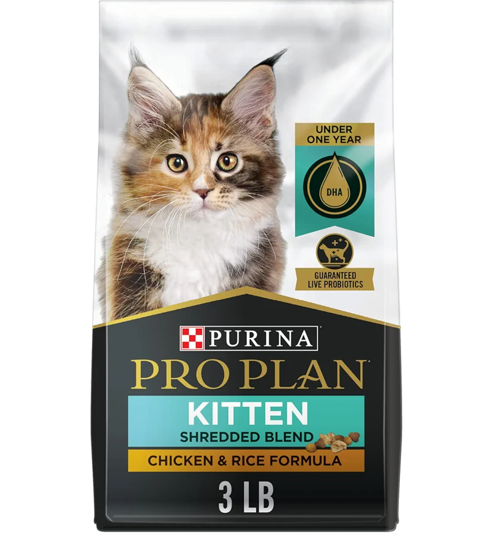 Purina Pro Plan With Probiotics, High Protein Dry Kitten Food, Shredded Blend Chicken & Rice Formula - 3 lb. Bag