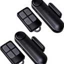 Window and Door Alarm When Opened for Kids Safety/Home Security, 2 Pack Sliding Door Sensor Alarms with Remote for Dementia, Burglar Alert for Business/Garage/Apartment Entry, Back/Front/Pool, Black