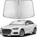 EcoNour Windshield Sunshade Compatible for Audi A4 2017-2023 2024 2025, Sun Visor for Front Windshield & Window Sun Shade Cover, UV Heat Blocker & Protector, Car Accessories