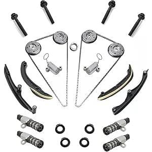 NEW Timing Chain Kit w/Tensioner Phaser Compatible with Ford F150 Expedition Compatible with Lincoln Navigator V6 3.5L Turbo 2017-2023, HL3Z6268A HL3Z6L266A ML3Z6C525A HL3Z6B274A HL3Z6K255B