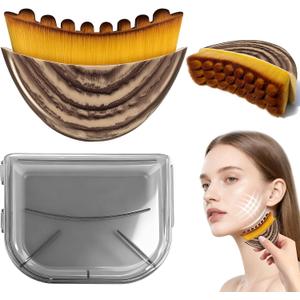 New Lymphatic Contour Face Brush, Lymphatic Drainage Facial Massager Brush for Chin & Neck Contour, Soft Bristles Suitable for All Skin Types, Ergonomic Beauty Tools with Portable Boxes (1 PCS)