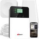 Cell Phone Booster for Home, Cover 6,000 Sq Ft with 2 Indoor Antennas for All US Carriers Cell Signal Booster for Destination RV, 4G LTE 5G Compatible Verizon AT&T T-Mobile, APP Support | FCC (4K Pro)