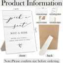 Pick a Seat Not a Side Wedding Sign - Wedding Table Decorations, 5x7inch (WS- 01)