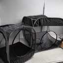 Large Outdoor Cat Playpen, Foldable 2-in-1 Zone Waterproof Cat Enclosure Puppy Pen for Outdoor Use, Portable Pet Playpen with Soft Sides, Great for Gardens, Camping, Backyard