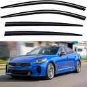 Window Visors Rain Guards for 2017-2023 Kia Stinger, Out-Channel Window Vent Wind Deflectors Visors Shades for 17 18 19 20 21 22 23 Kia Stinger