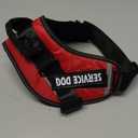 ALBCORP Service Dog Vest Harness  Reflective, No-Pull Harness with Handle & Comfy Mesh Padding  Sizes XXS-XL for Puppies, Small & Large Dogs  2 Removable Service Patches Included (Large, Red)