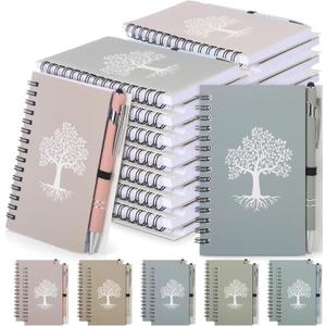 20 Pack Father Day Christian Pocket Notebook with Pen Tree of Life Small Catholic Writing Journal A6 Lined Judaism Religious Notebook Bulk for Men Office School Business(Macaron Color)