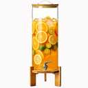 Beverage Dispenser,3.5 Gallon Glass Drink Dispenser with Stand,Glass water dispenser with Spigot, Large Drink Dispensers for Parties,Water Dispensers for Bar,Wedding,Restaurants 13L