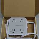 TESSAN Surge Protector Power Strip 15 Ft Cord, 8 Widely Spaced Outlets, 3 USB Charger(1 USB C Port), Ultra Thin Flat Plug Extension Cord 15 Feet, 900J Surge Protection for Home, Dorm Room Essentials