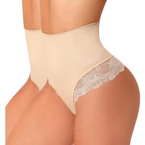 Anygirl Thong Shapewear Panties for Women Body Shaper Seamless Shapewear for Women Tummy Control Thong Underwear, Small