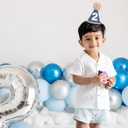 Simple 2nd Birthday Hat - Second Cone Hat,Two Years Old Decor Photo Props,Party Crown Outfit for Girls/Boys