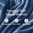 Ultra Soft Fleece Blanket Throw Size - Flannel Fleece Luxury Throw Blanket - Lightweight for Couch Bed Chair - Thick, Warm & Breathable - All Season Cozy Anti-Static Microplush Bedding, Royal Blue
